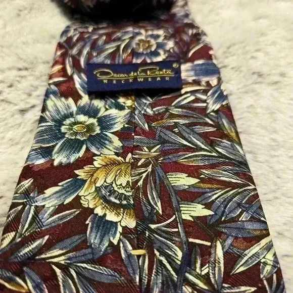 OSCAR DE LA RENTA Necktie Floral Print #171 - Picture 5 of 5